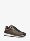 Michael Kors Rhodes Signature Logo Trainer In Brown