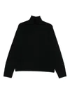 Michael Kors Black Wool Turtleneck Sweater  In Black