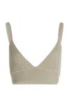 Shop Michael Kors Ribbed Cashmere Bra In Nude