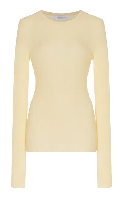 Michael Kors Ribbed-knit Cashmere Jumper In Neutral
