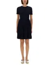 Michael Kors Ribbed Knit Dress In Black