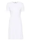 Michael Kors Ribbed Knit Dress In White