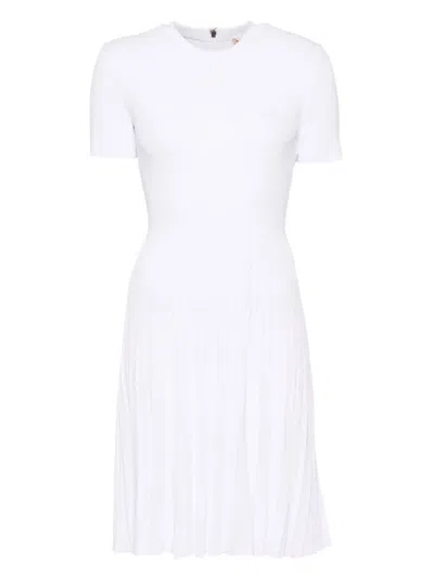 Michael Kors Ribbed Knit Dress In White