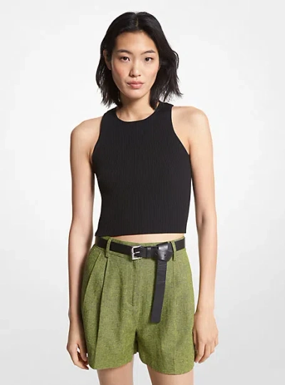 Michael Kors Eco Crop Sport Tank In Black