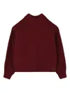 Michael Kors Ribbed Roll-neck Sweater In Burgundy