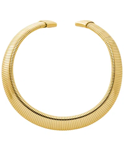 Michael Kors Ribbon Flex Collar Necklace In Gold