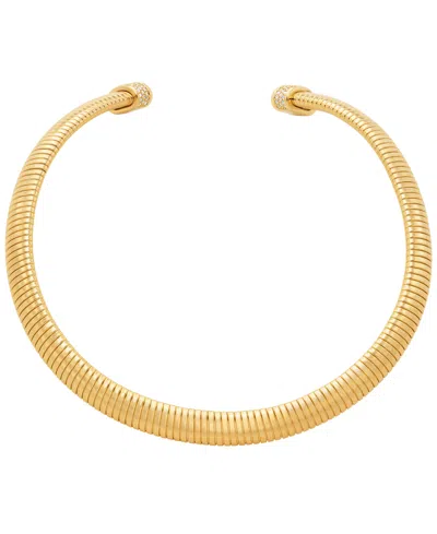 Michael Kors Ribbon Flex Collar Necklace In Gold