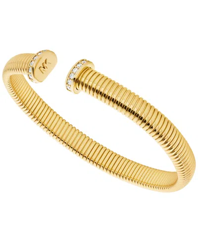 Michael Kors Ribbon Flex Cuff Bracelet In Gold