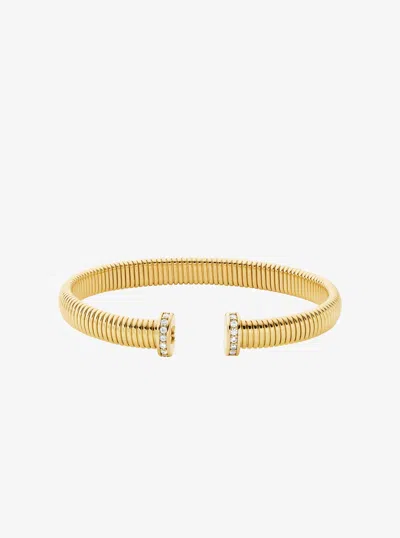 Michael Kors Ribbon Flex Pavé Cuff In Gold