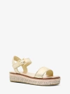 Michael Kors Richie Metallic Platform Espadrille Sandal In Gold
