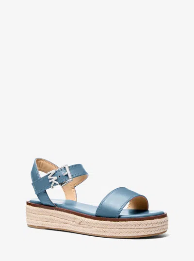 Michael Kors Richie Platform Espadrille Sandal In Blue