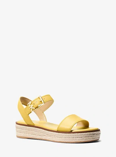 Michael Kors Richie Platform Espadrille Sandal In Yellow