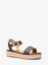 Michael Kors Richie Signature Logo Platform Espadrille Sandal In Brown