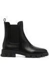 Michael Kors Ridley Leather Ankle Boot In Black
