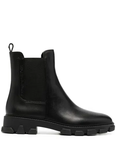 Michael Kors Ridley Leather Ankle Boot In Black