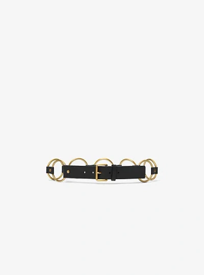 Michael Kors Ring Belt In Black