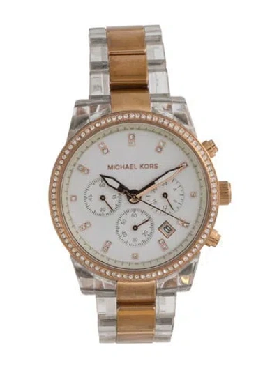 Pre-owned Michael Kors Ritz Watch, 44mm In Multicolor