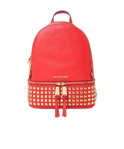 Michael Kors Rivet Detail Backpack In Red