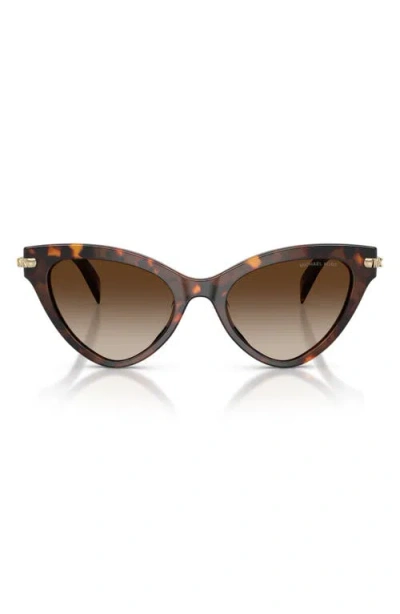 Michael Kors Roanoke 52mm Gradient Cat Eye Sunglasses In Brown
