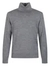 Michael Kors Roll-neck Merino Jumper In Gray