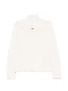 Michael Kors Roll-neck Wool Sweater In White