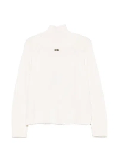 Michael Kors Roll-neck Wool Sweater In White