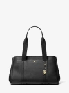 Michael Kors Romee Large Pebbled Leather Tote Bag In Black
