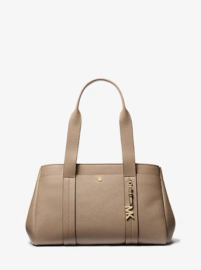 Michael Kors Romee Large Pebbled Leather Tote Bag In Natural