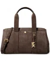 Michael Kors Romee Medium Leather East West Satchel In Brown