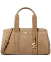 Michael Kors Romee Medium Leather East West Satchel In Brown