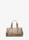 Michael Kors Romee Small Pebbled Leather Satchel In Natural