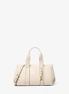 Michael Kors Romee Small Pebbled Leather Satchel In Natural