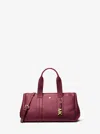 Michael Kors Romee Small Pebbled Leather Satchel In Red