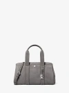 Michael Kors Romee Small Suede Satchel In Gray