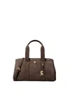 Michael Kors Romee Small Suede Satchel With Glossy Mk Logo