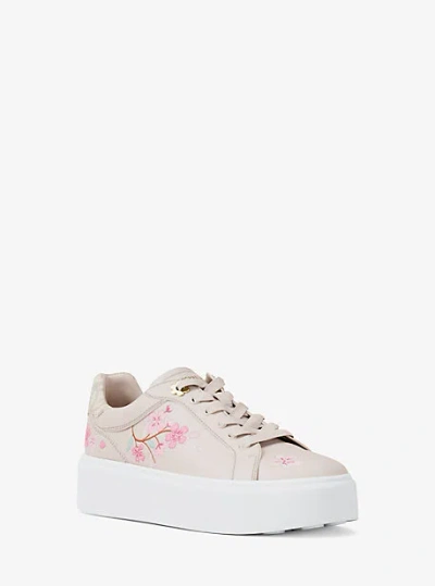 Michael Kors Romey Embellished Platform Sneaker In Brown