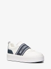 Michael Kors Romey Logo Tape Slip-on Platform Sneaker In Blue