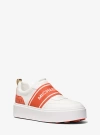 Michael Kors Romey Logo Tape Slip-on Platform Sneaker In Red