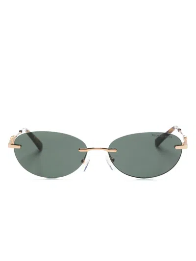 Michael Kors Round-frame Sunglasses In Gold