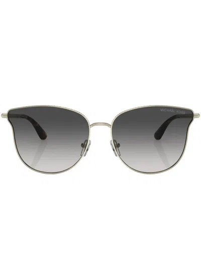 Michael Kors Round-frame Sunglasses In Silver