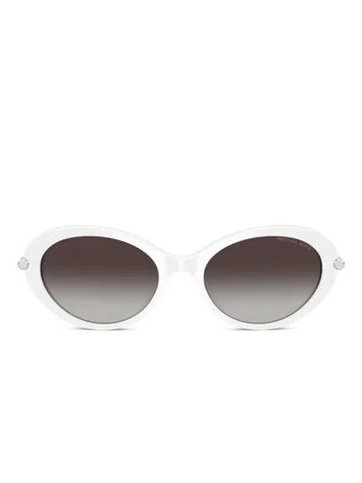 Michael Kors Round-frame Sunglasses In White