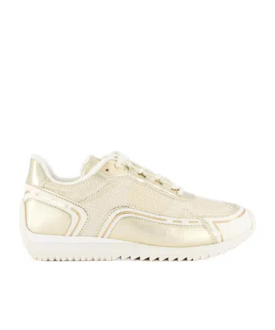 Michael Kors Round Head Low-cut Sneakers In White