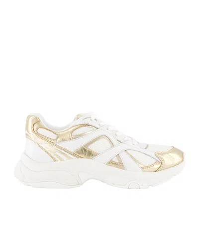Michael Kors Round Head Low-cut Sneakers In White