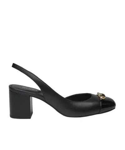 Michael Kors Round-headed High-heeled Sandals In Black