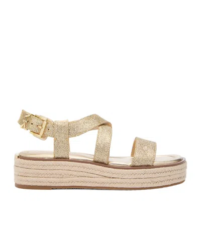 Michael Kors Round-headed Sandals With Platform Soles In Nude