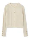 Michael Kors Round-neck Cardigan In Nude