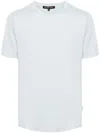 Michael Kors Round-neck Ribbed-knit T-shirt In Blue