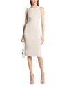 Michael Kors Collection Double Face Stretch Crepe Sheath Dress In White