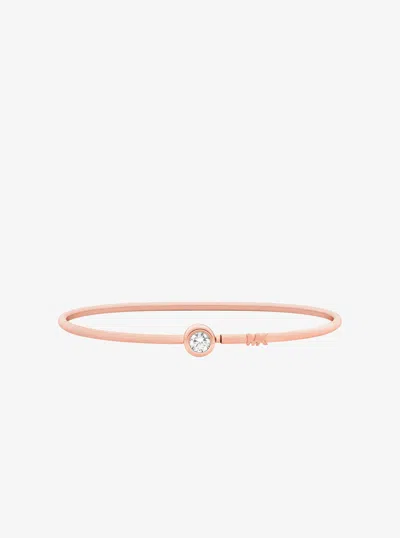 Michael Kors Round Stone Bangle In Transparent