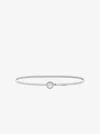 Michael Kors Round Stone Bangle In Silver